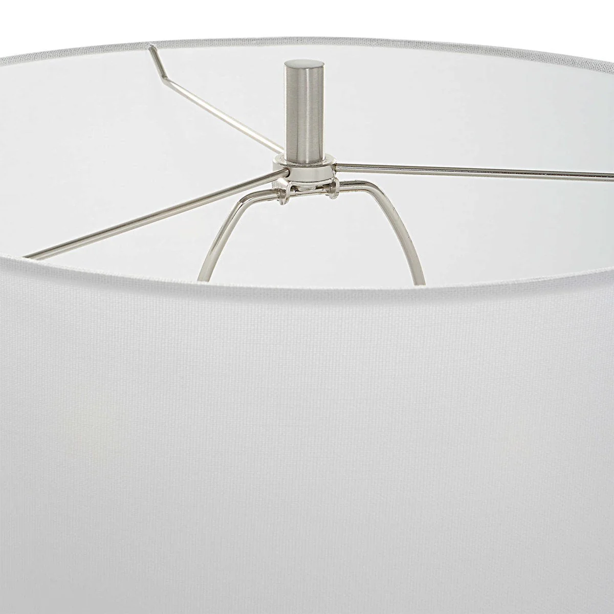 Uttermost Hourglass White Marble Table Lamp With Drum Shade - Image 7