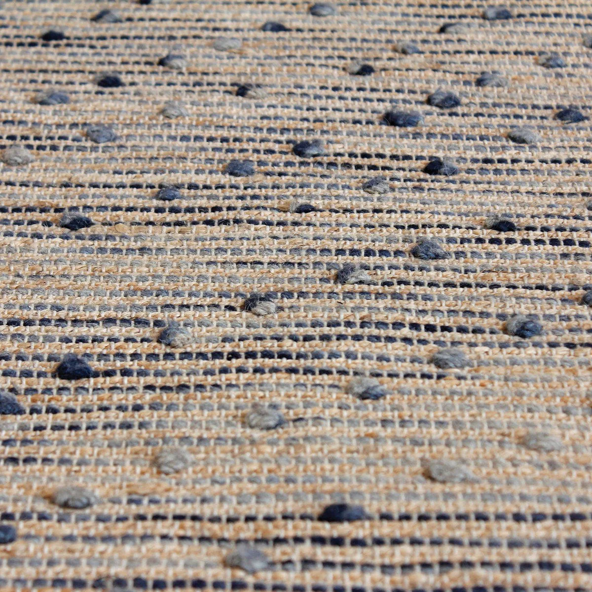 Uttermost Imara Hand Woven Natural Hemp and Navy Wool Rug ~ 5' x 8' - Image 3