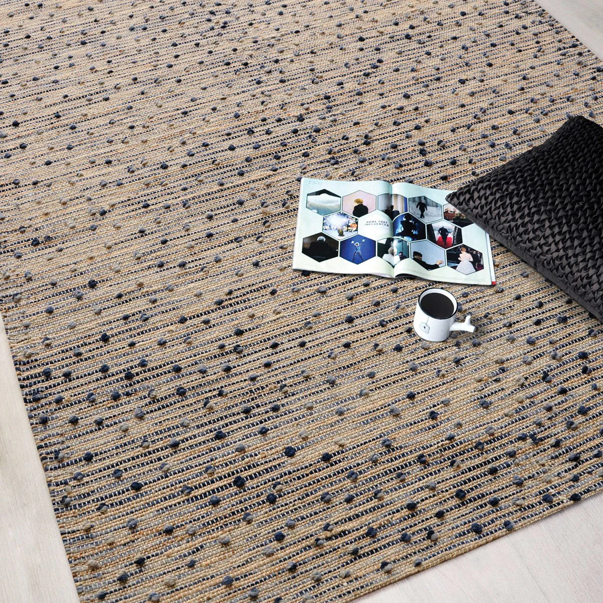 Uttermost Imara Hand Woven Natural Hemp and Navy Wool Rug ~ 8' x 10' - Image 3