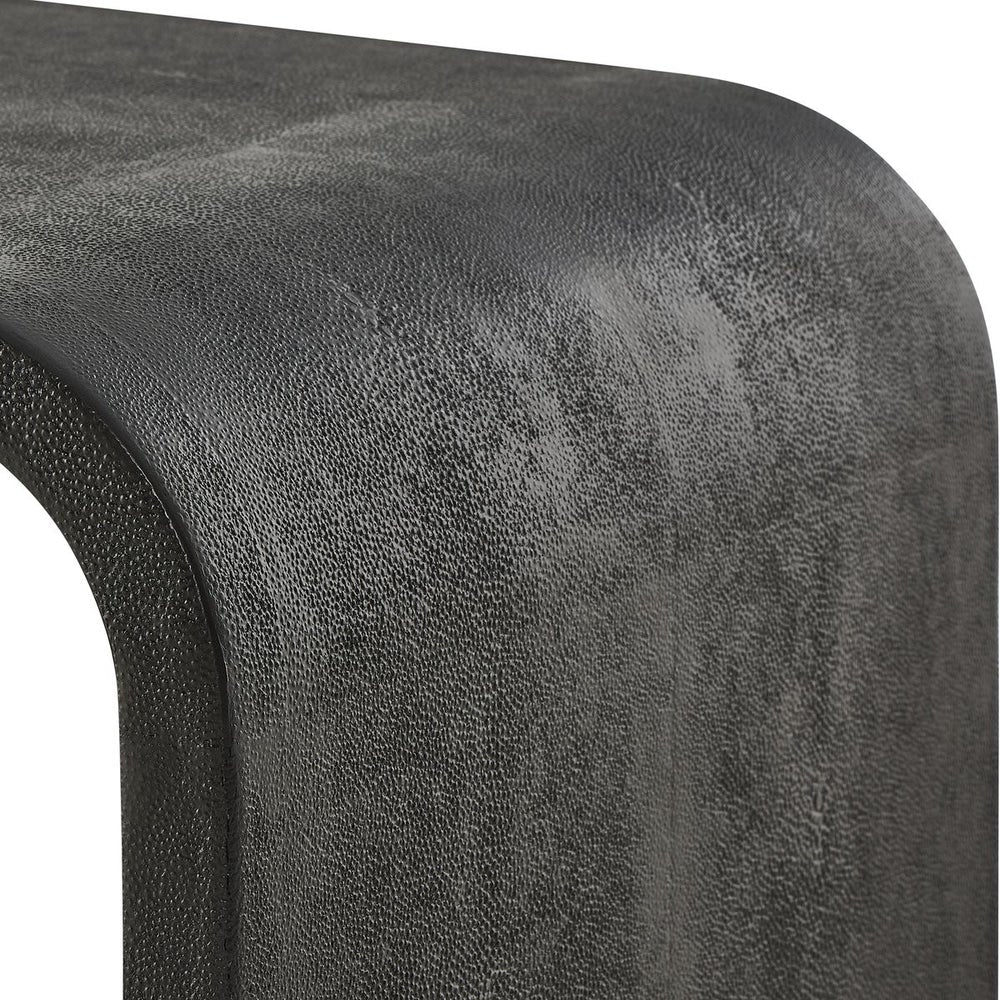 Uttermost Interpose Gray Shagreen Set of 2 Nesting Side Tables - Image 3