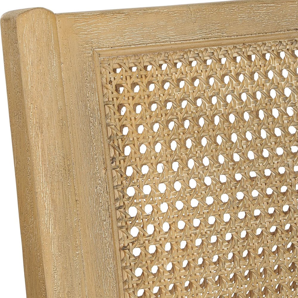 Uttermost Interweave Rattan Cane and Light Oak Ceruse Counter Stool - Image 7