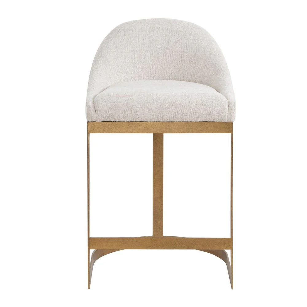 Uttermost Ira Soft Ivory Chenille Performance Fabric Counter Stool - Image 3