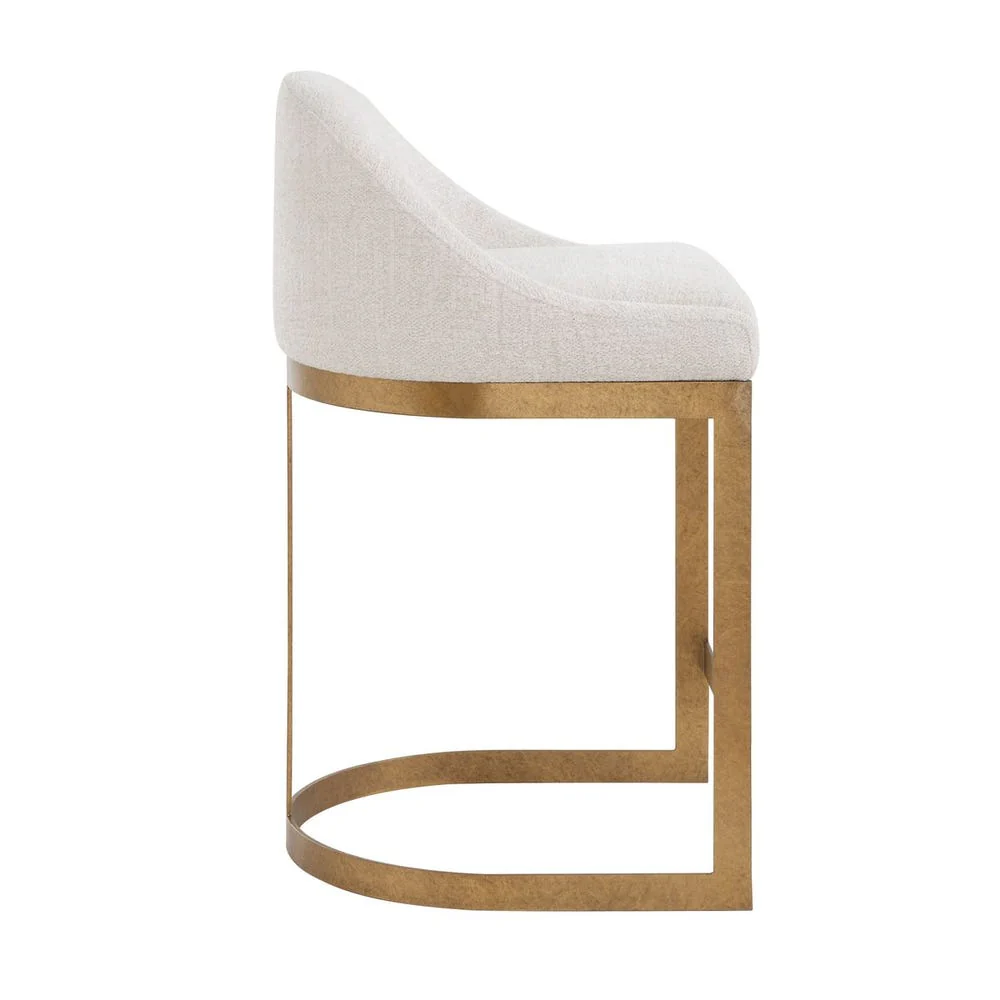 Uttermost Ira Soft Ivory Chenille Performance Fabric Counter Stool - Image 4