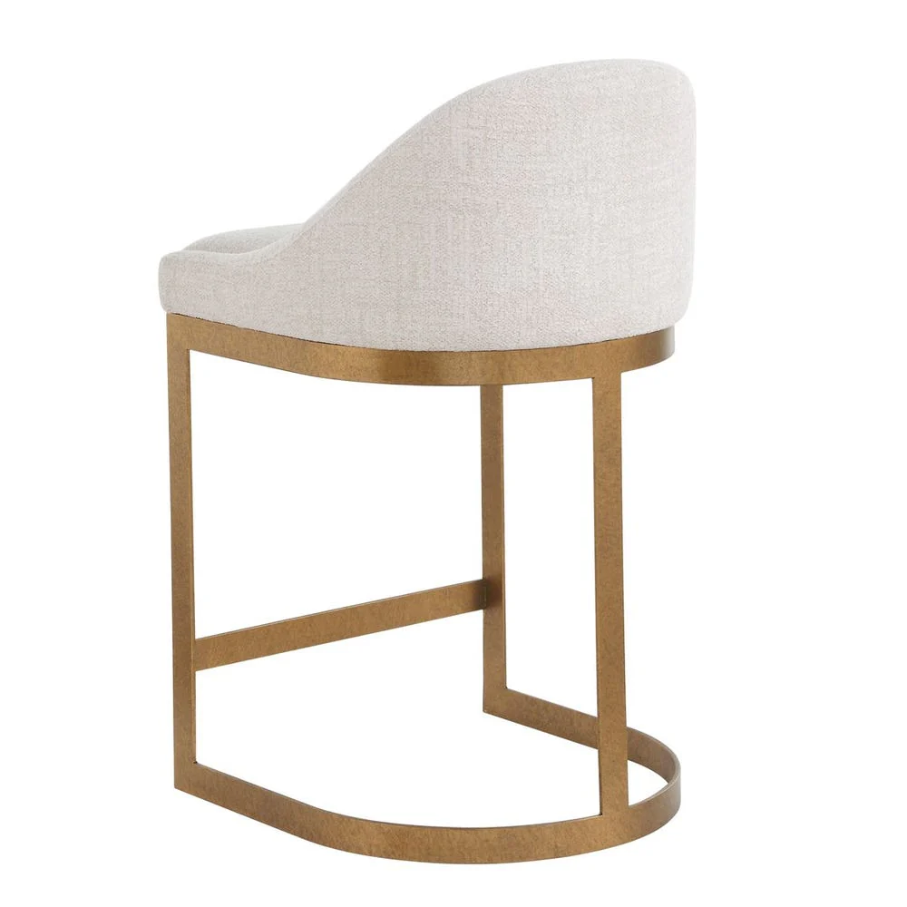 Uttermost Ira Soft Ivory Chenille Performance Fabric Counter Stool - Image 6