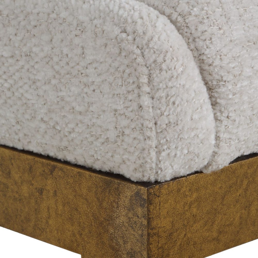 Uttermost Ira Soft Ivory Chenille Performance Fabric Counter Stool - Image 8