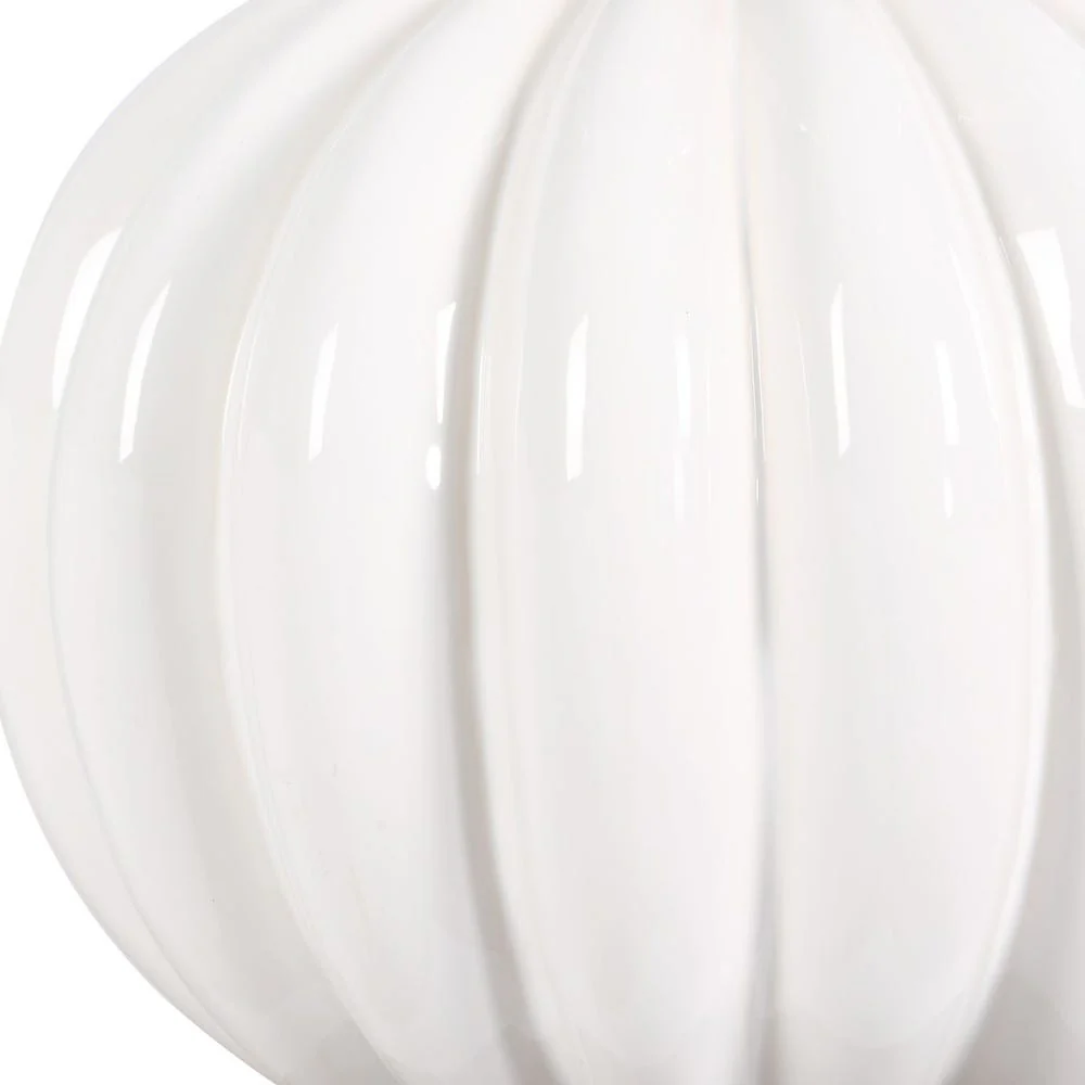 Uttermost Irena Ribbed Glossy White Spheres Table Lamp - Image 7