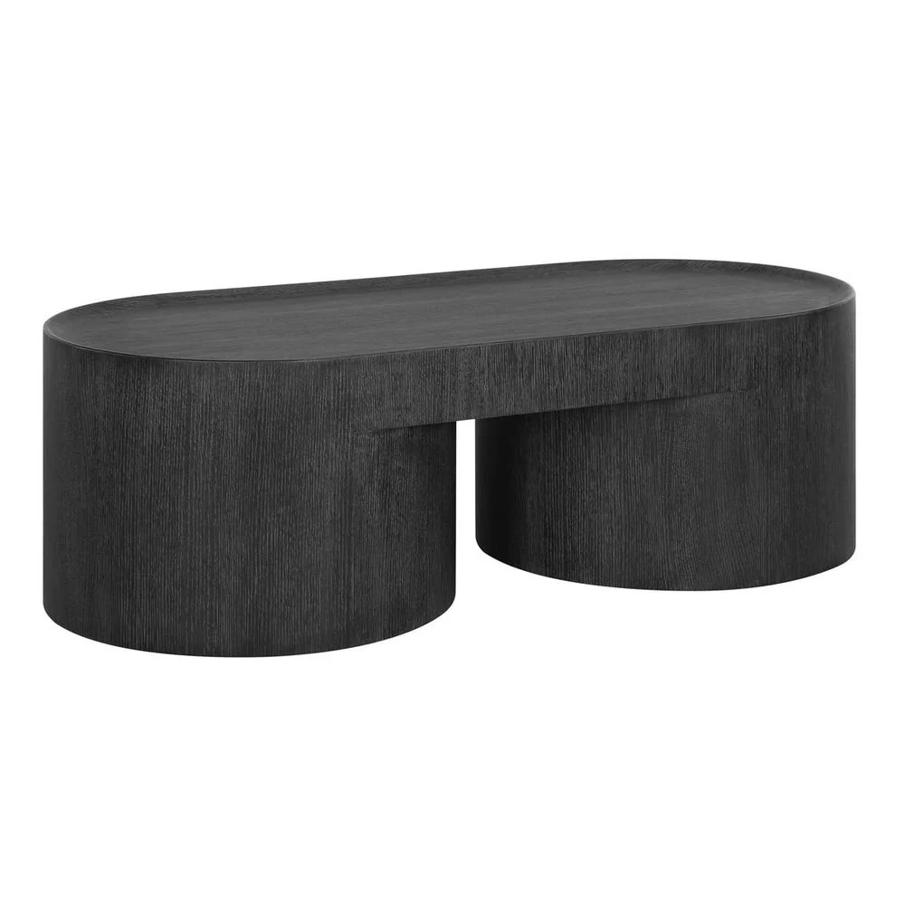 Uttermost Isbell Black Stained Oak Modern Coffee Table - Image 5