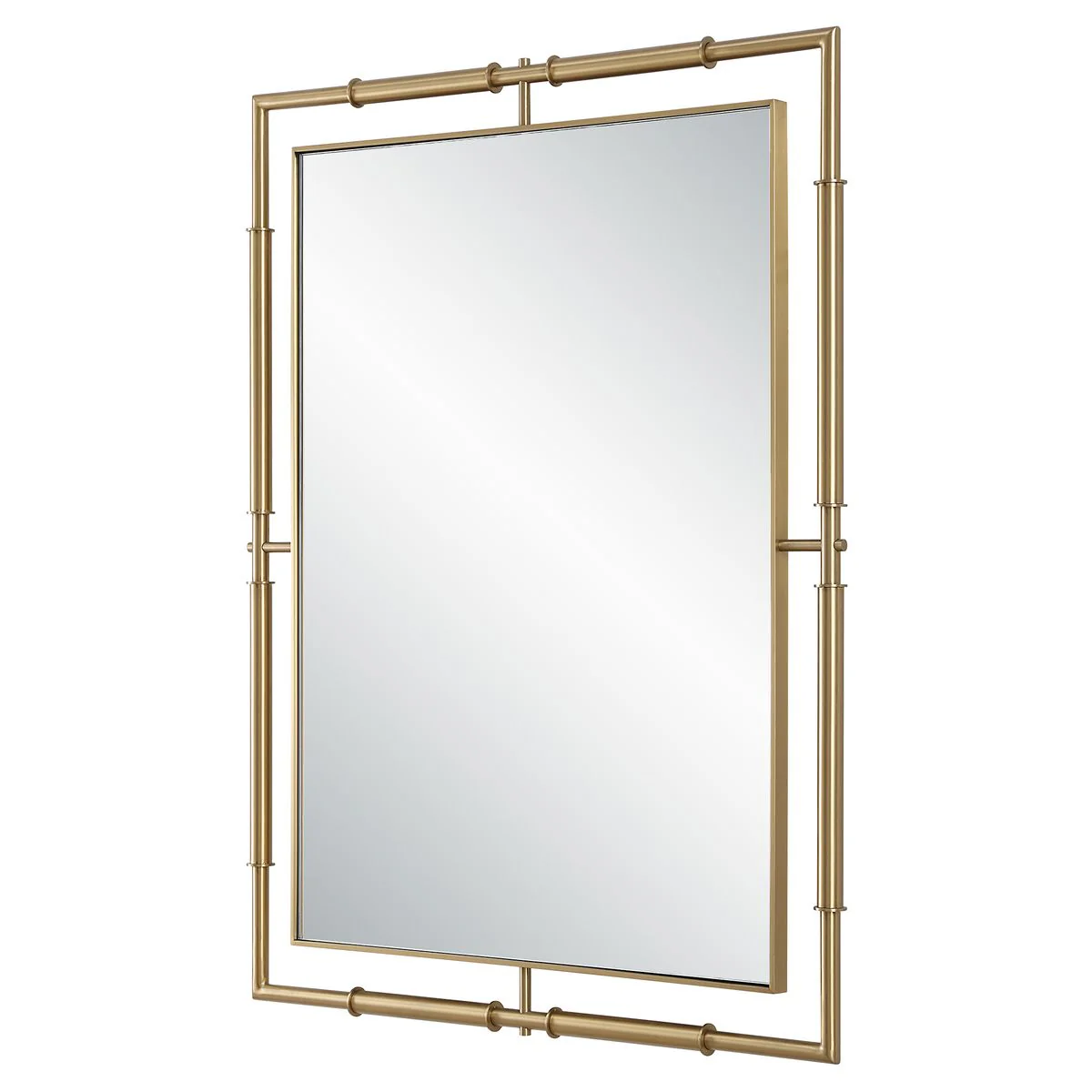 Uttermost It’s All Connected Brass Rectangle Mirror - Image 4