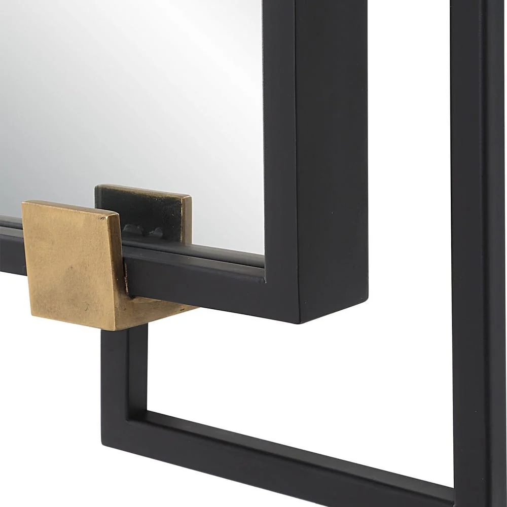 Uttermost Ivey Black Iron Rectangle Mirror - Image 5