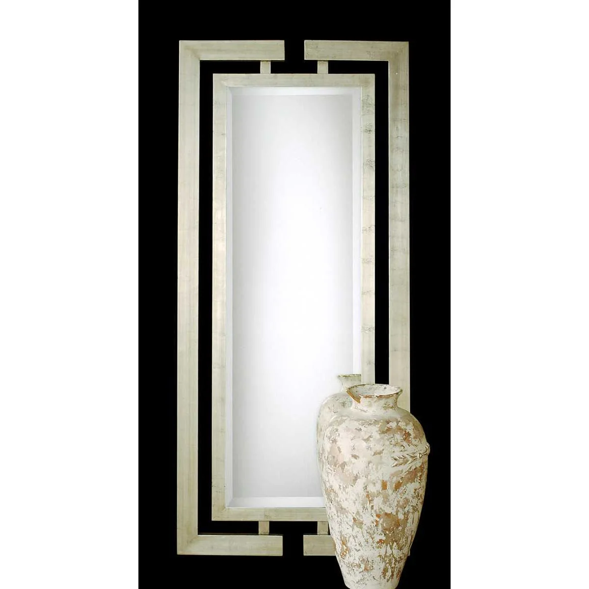 Uttermost Jamal Wooden Frame Silver Leaf Mirror - Image 4