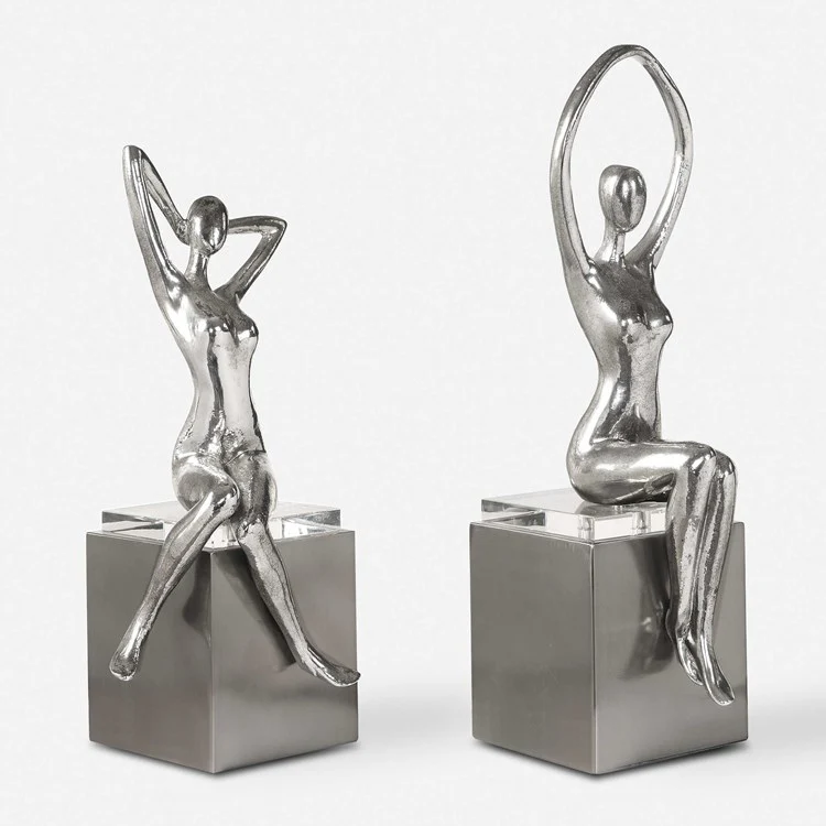 Uttermost Jaylene Tarnished Silver Set of 2 Figurines - Image 2