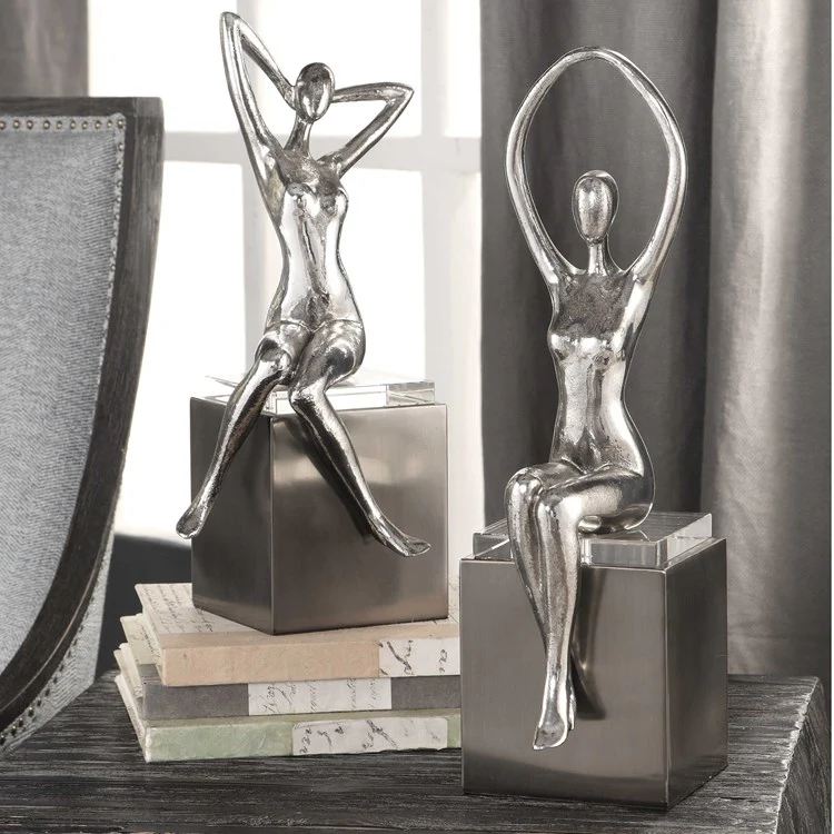 Uttermost Jaylene Tarnished Silver Set of 2 Figurines - Image 3