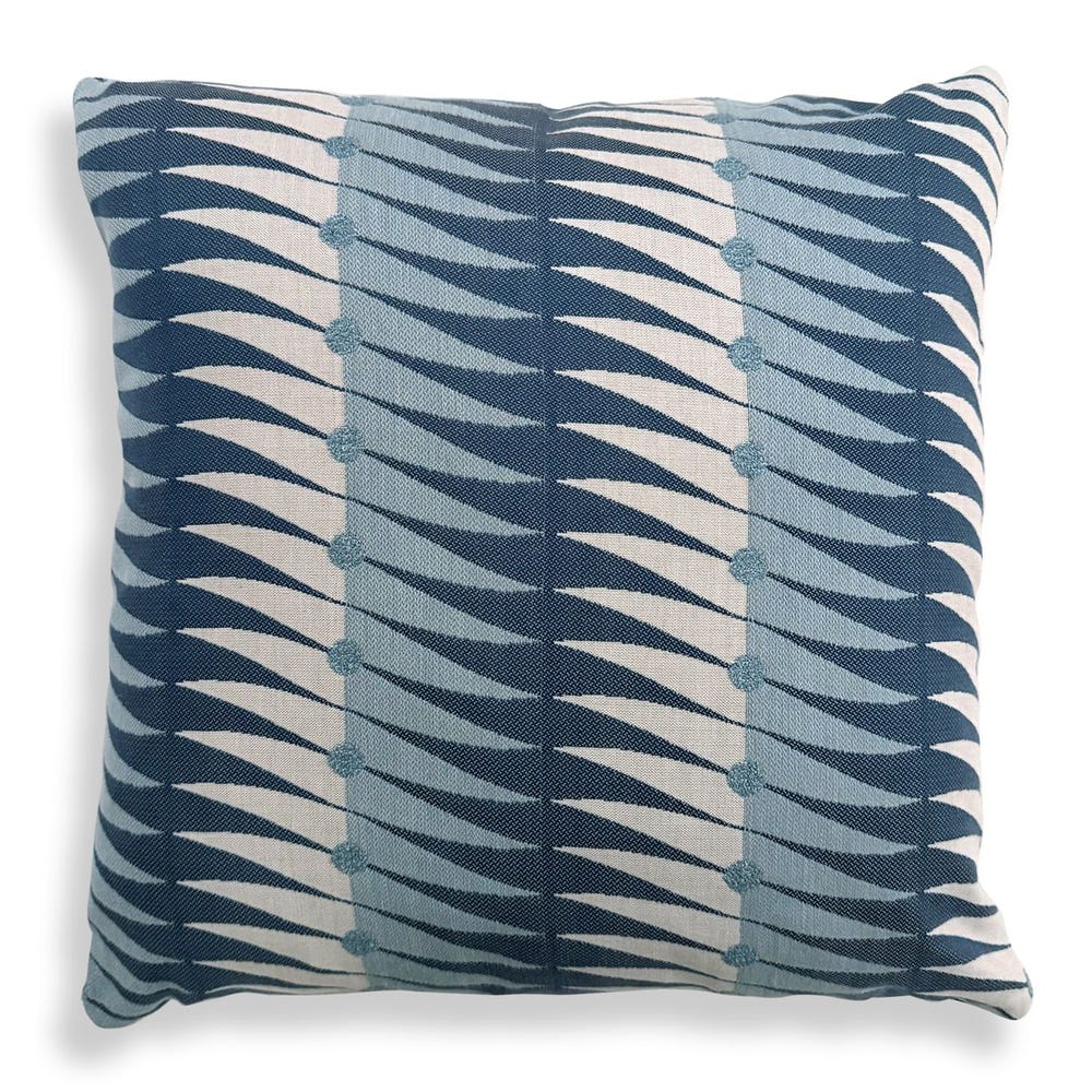 Uttermost Jetty Blue Waves Sunbrella Outdoor Pillow - Image 2