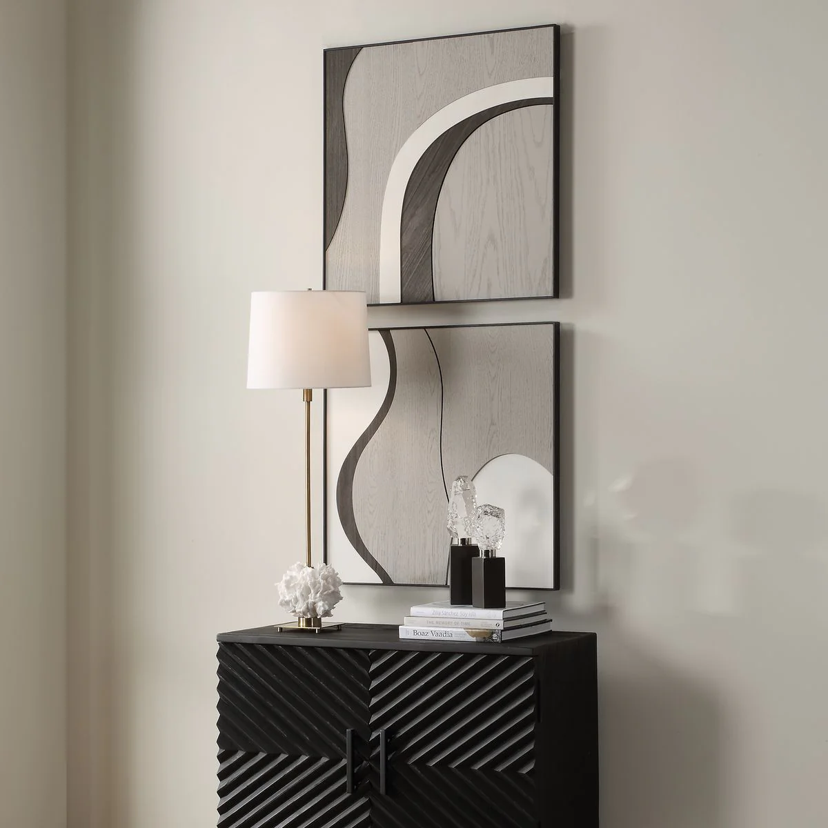 Uttermost Joel Contemporary Wood Wall Decor ~ Set Of 2 - Image 2