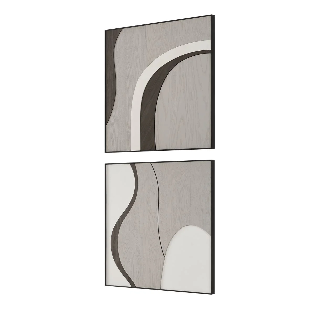 Uttermost Joel Contemporary Wood Wall Decor ~ Set Of 2 - Image 3