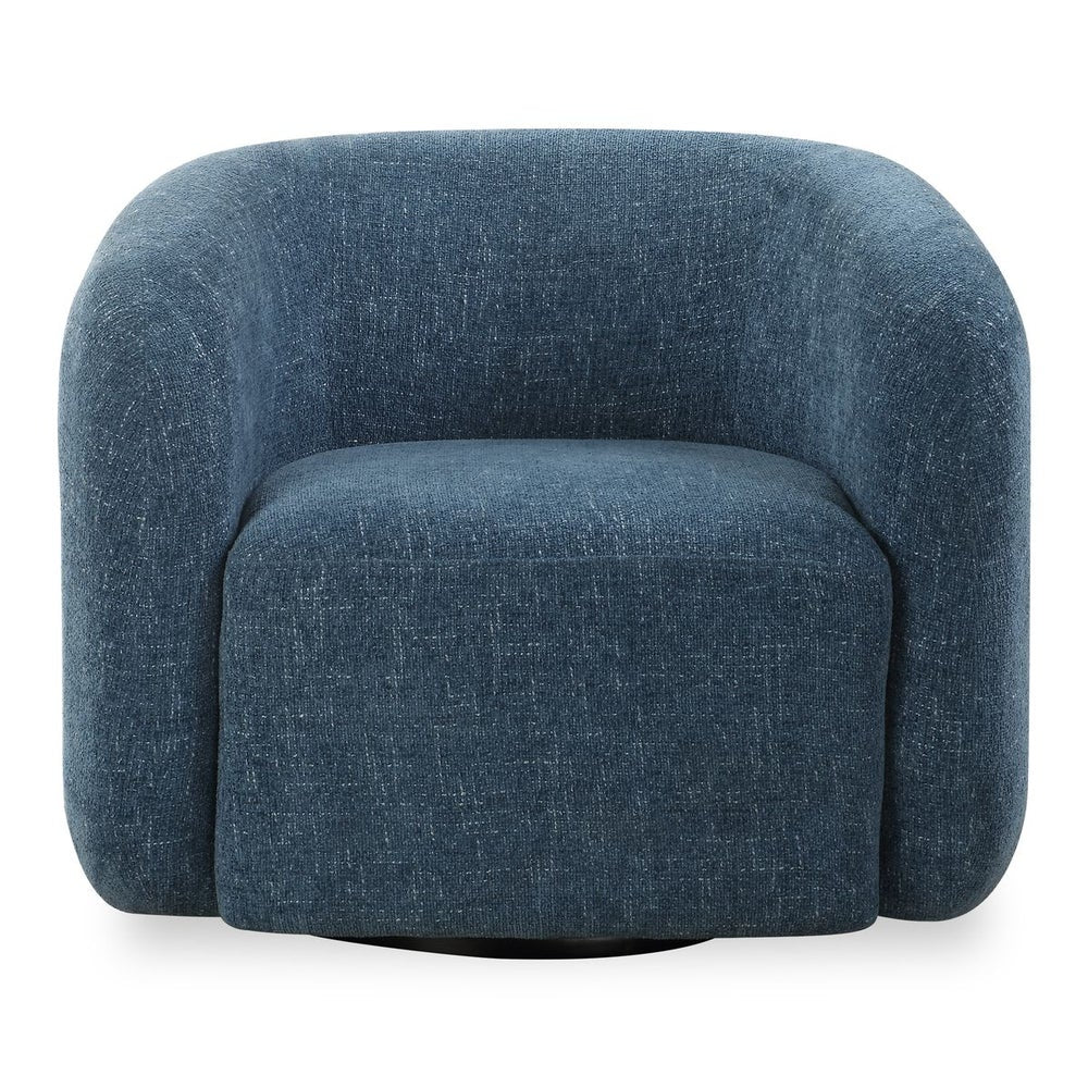Uttermost Junie Blueberry Chenille Barrel Swivel Chair - Image 5