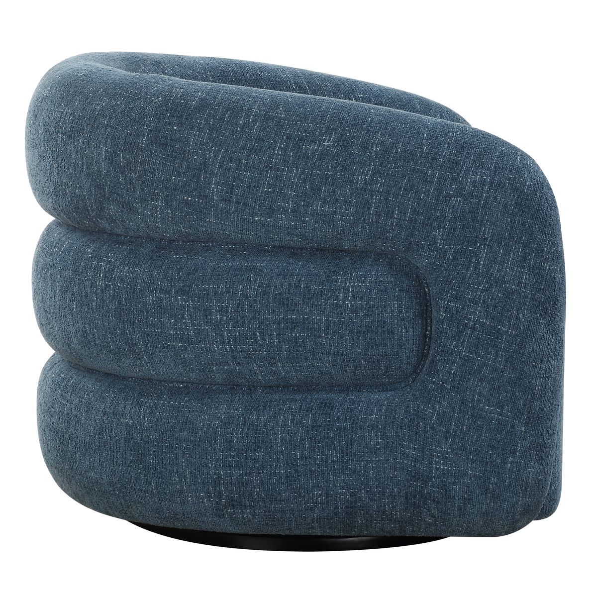 Uttermost Junie Blueberry Chenille Barrel Swivel Chair - Image 7
