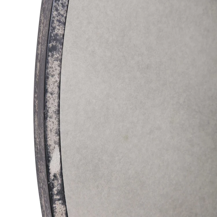 Uttermost Junius Rustic Black Round Mirror - Image 4
