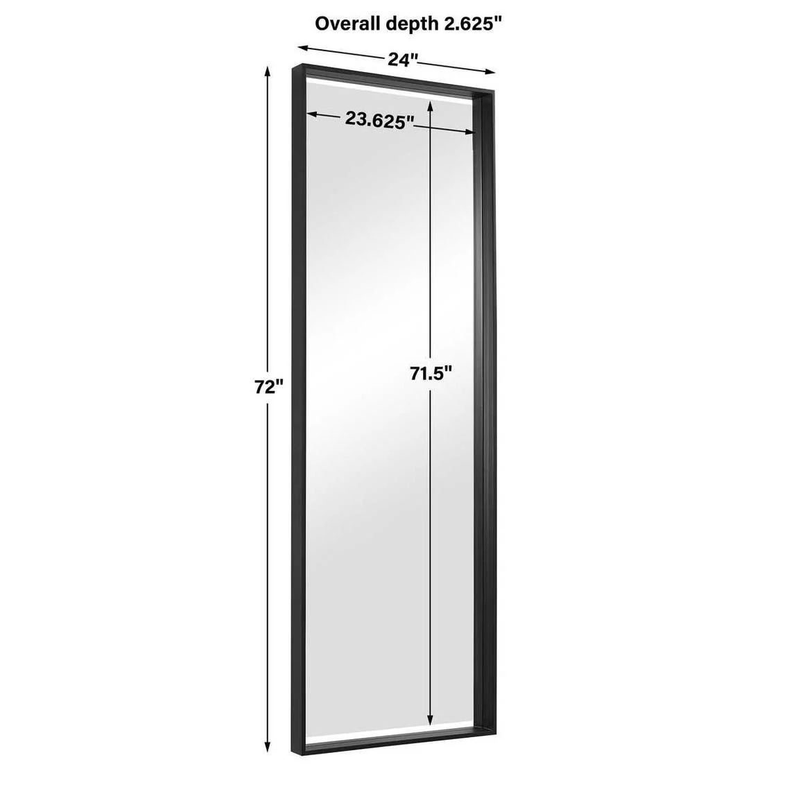 Uttermost Kahn Matte Black Iron Framed Oversized Mirror - Image 6