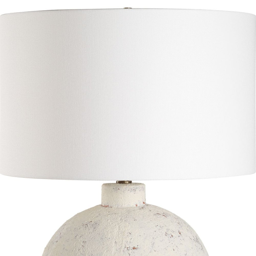 Uttermost Karena Ivory Porcelain Table Lamp With Off White Linen Shade - Image 5