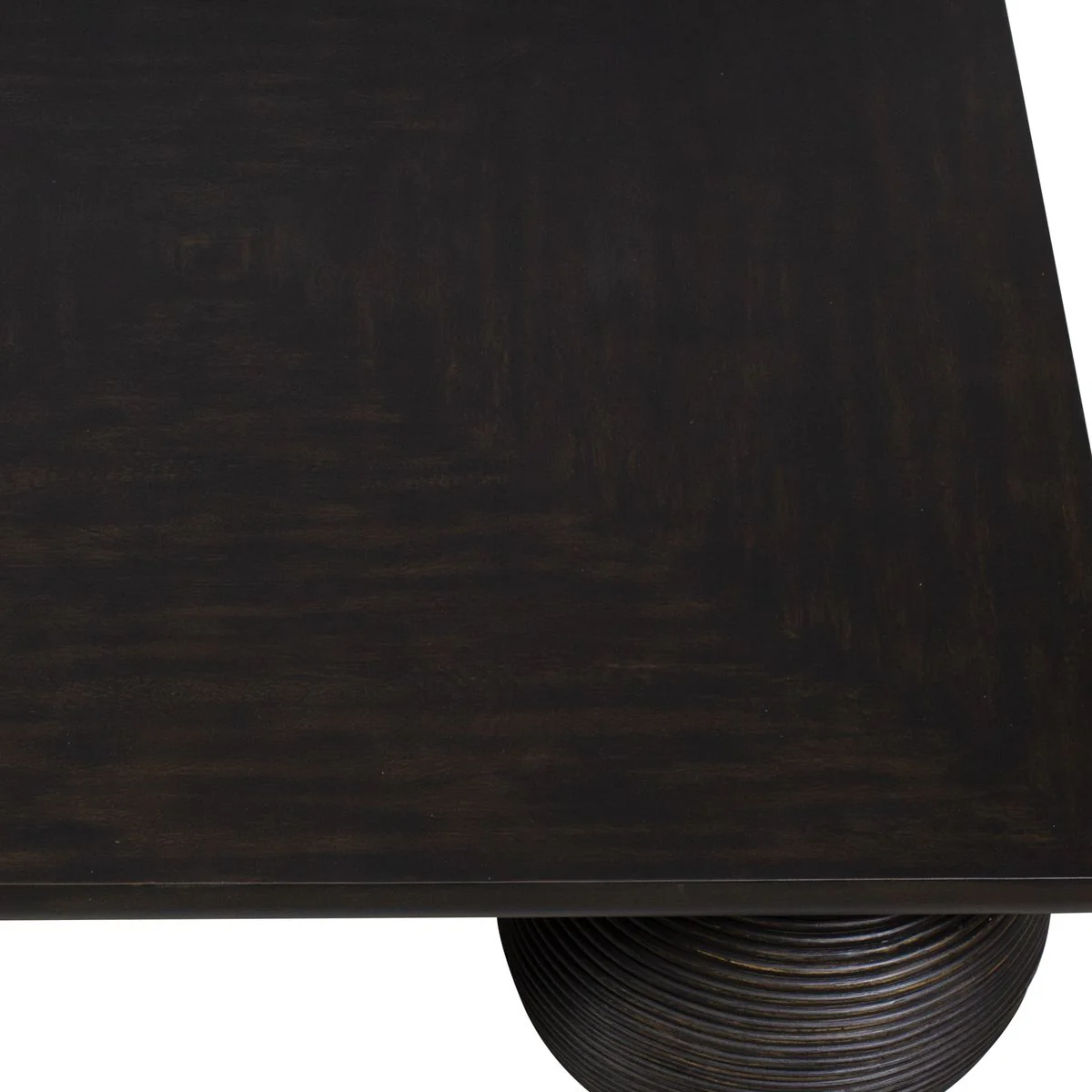 Uttermost Kasson Distressed Black Mango Wood and Rattan Coffee Table - Image 5
