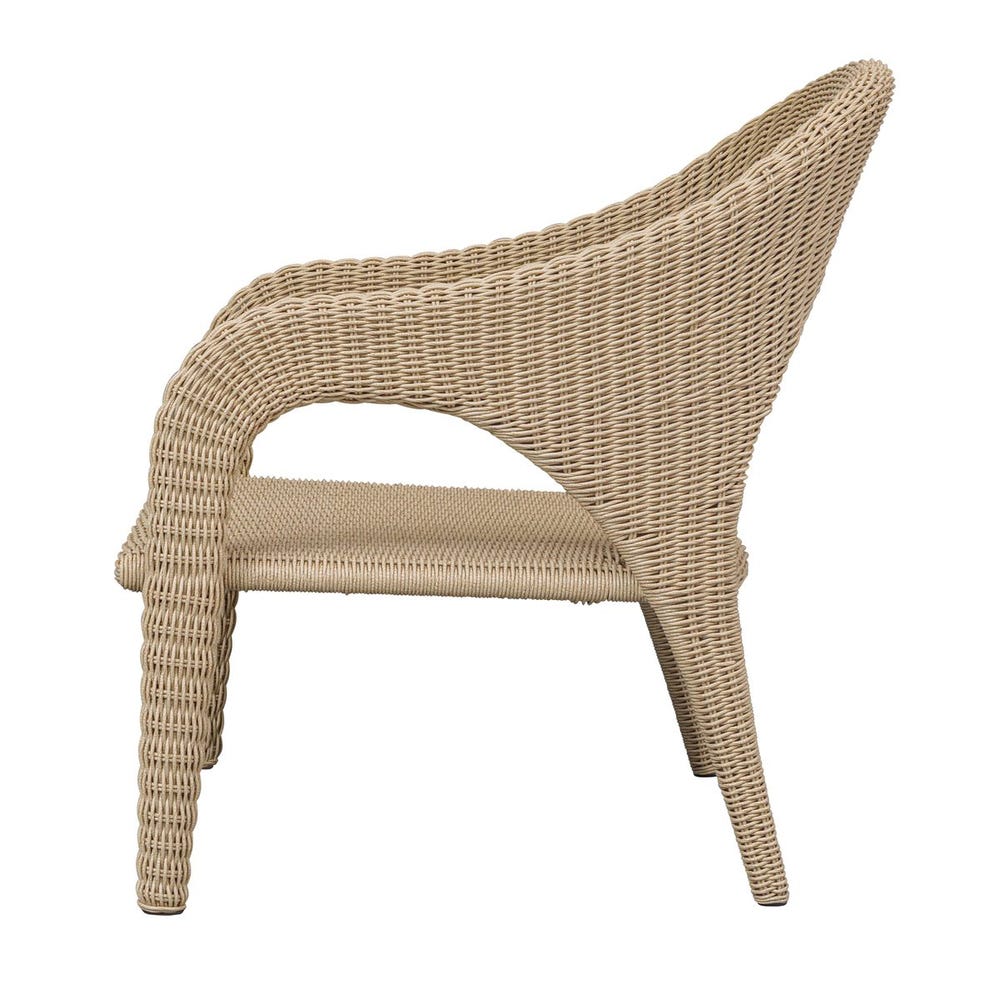 Uttermost Kavali Honey All Weather Outdoor Lounge Chair With Oyster White Plush Cushion - Image 10