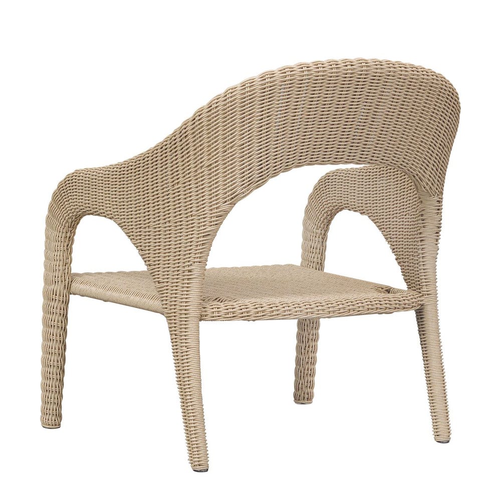 Uttermost Kavali Honey All Weather Outdoor Lounge Chair With Oyster White Plush Cushion - Image 11