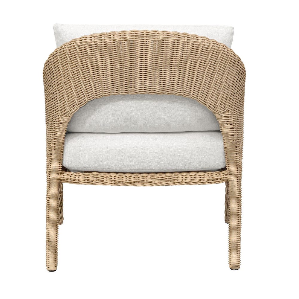 Uttermost Kavali Honey All Weather Outdoor Lounge Chair With Oyster White Plush Cushion - Image 7