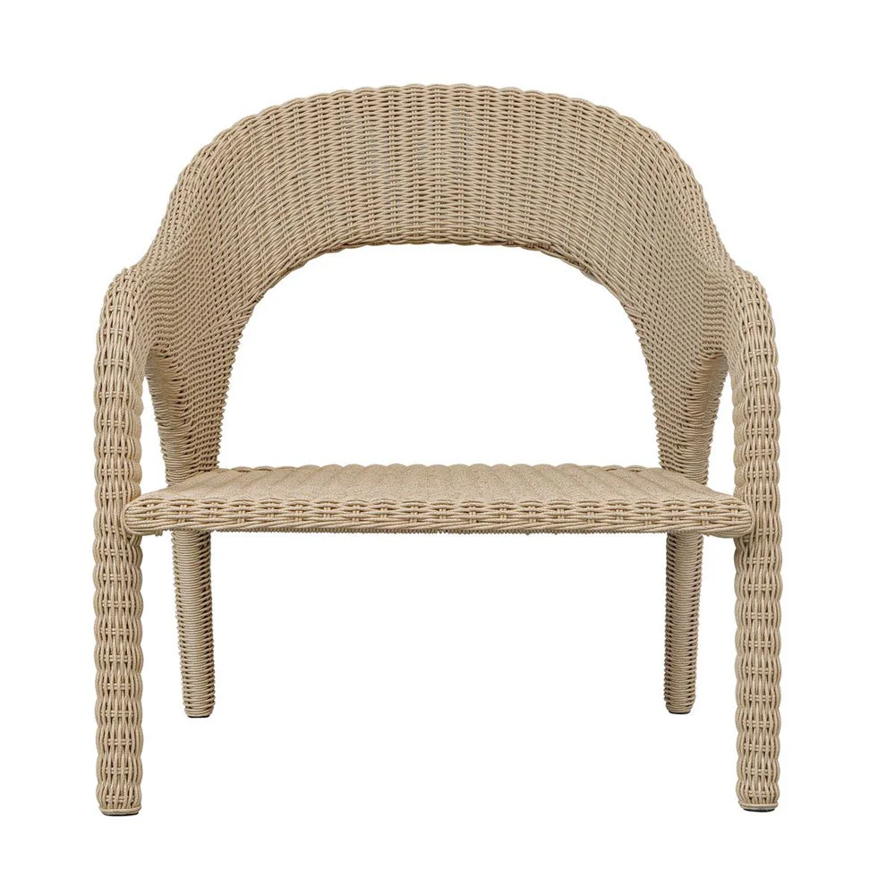 Uttermost Kavali Honey All Weather Outdoor Lounge Chair With Oyster White Plush Cushion - Image 9