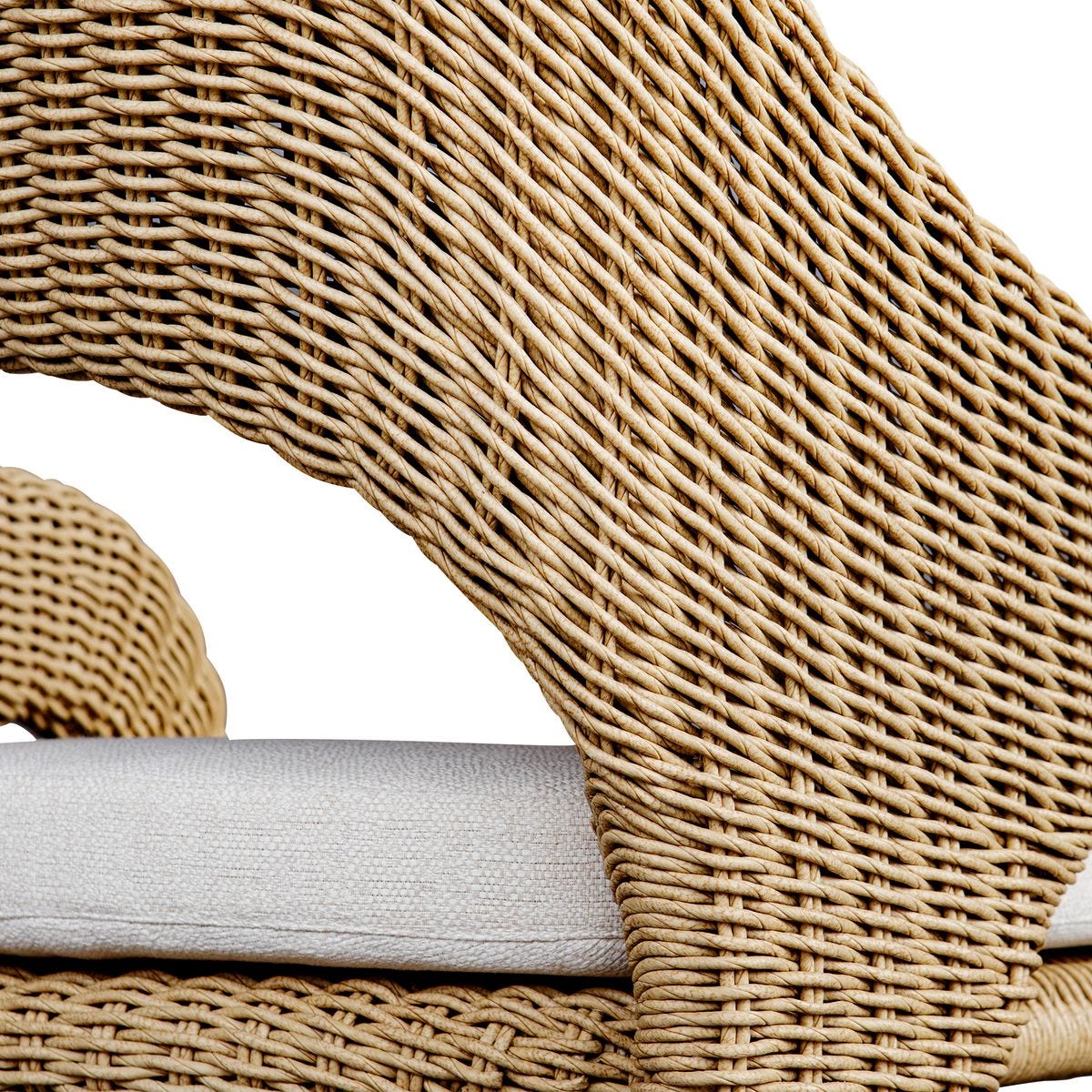 Uttermost Kavali Honey All Weather Wicker Outdoor Bar Stool With Oyster White Cushion - Image 11