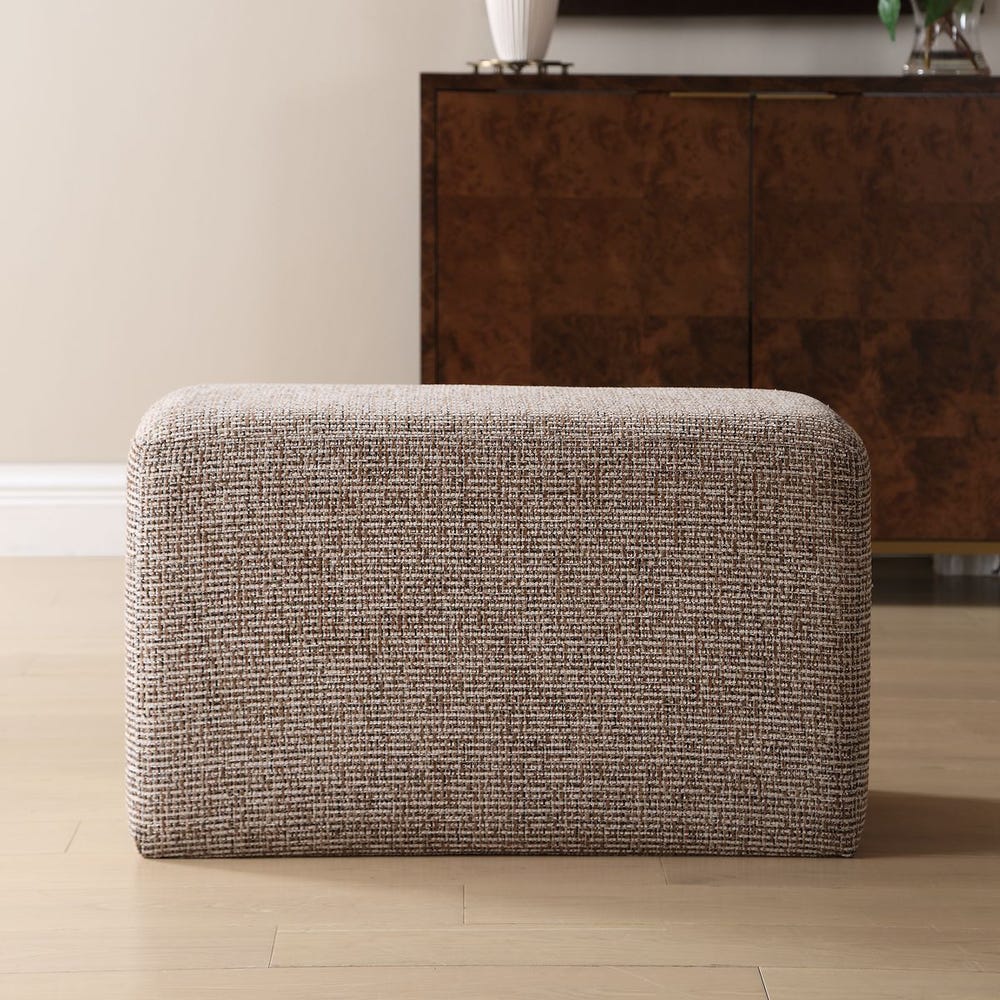 Uttermost Kelce Woven Checkered Ottoman - Image 4