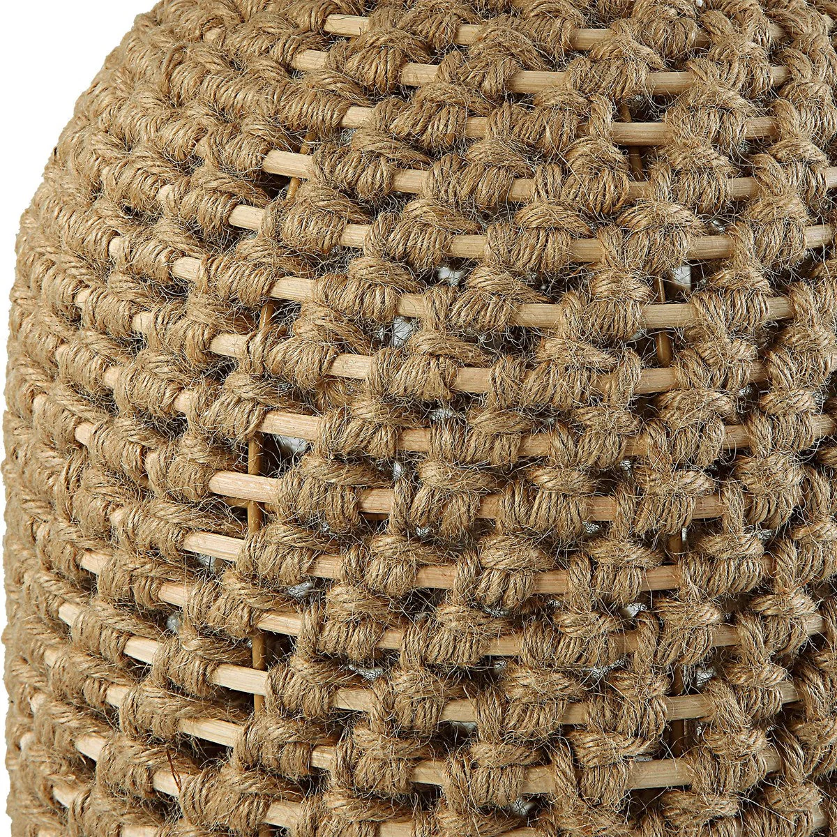 Uttermost Kendari Natural Knotted Rope Table Lamp With White Linen Shade - Image 7