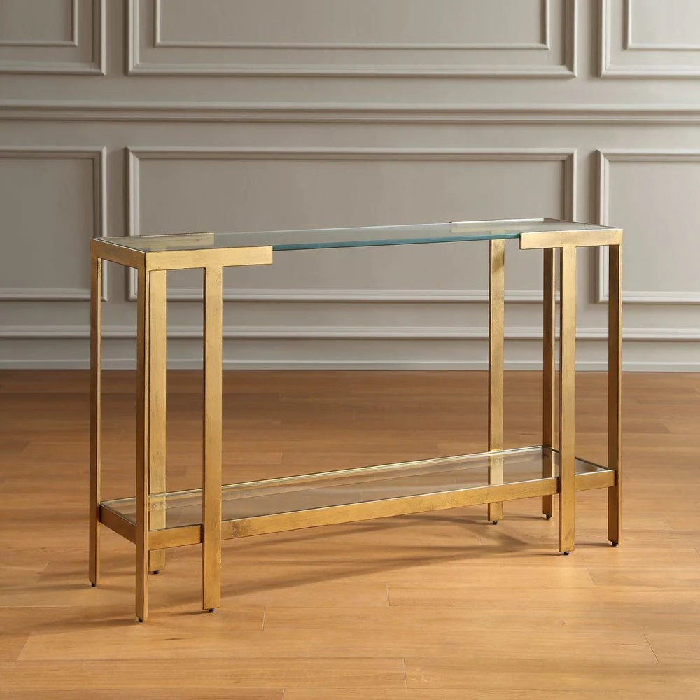 Uttermost Kendrick Radiant Gold Leaf Finish Console Table - Image 2