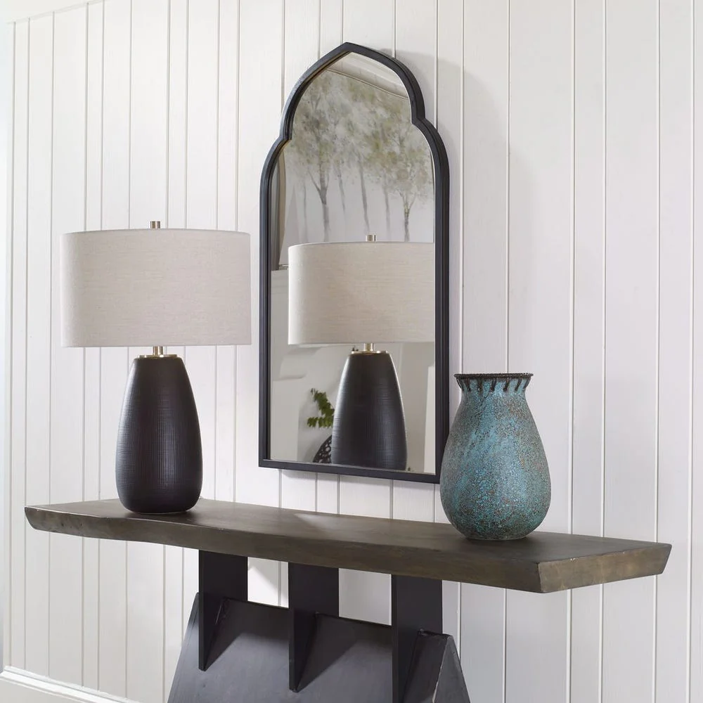 Uttermost Kenitra Matte Black Arch Mirror - Image 2