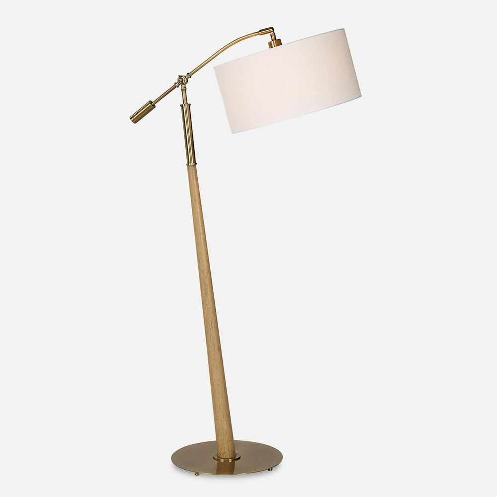 Uttermost Kennett Tapered Wooden Base Floor Lamp - Image 3