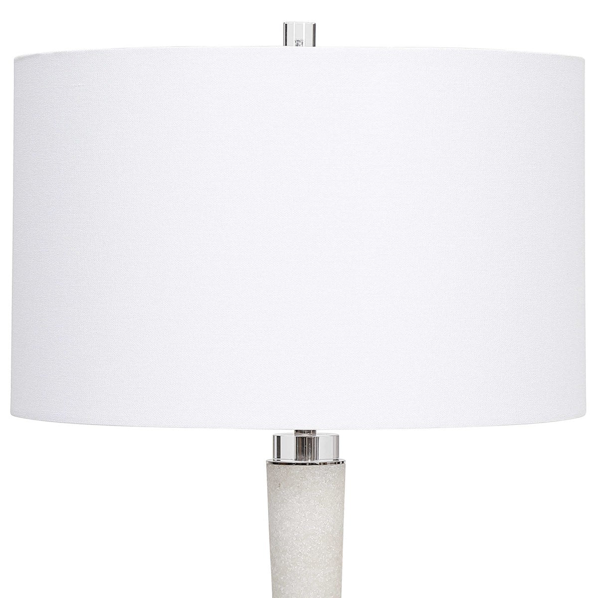 Uttermost Kently Ivory Stone Table Lamp With White Shade - Image 4