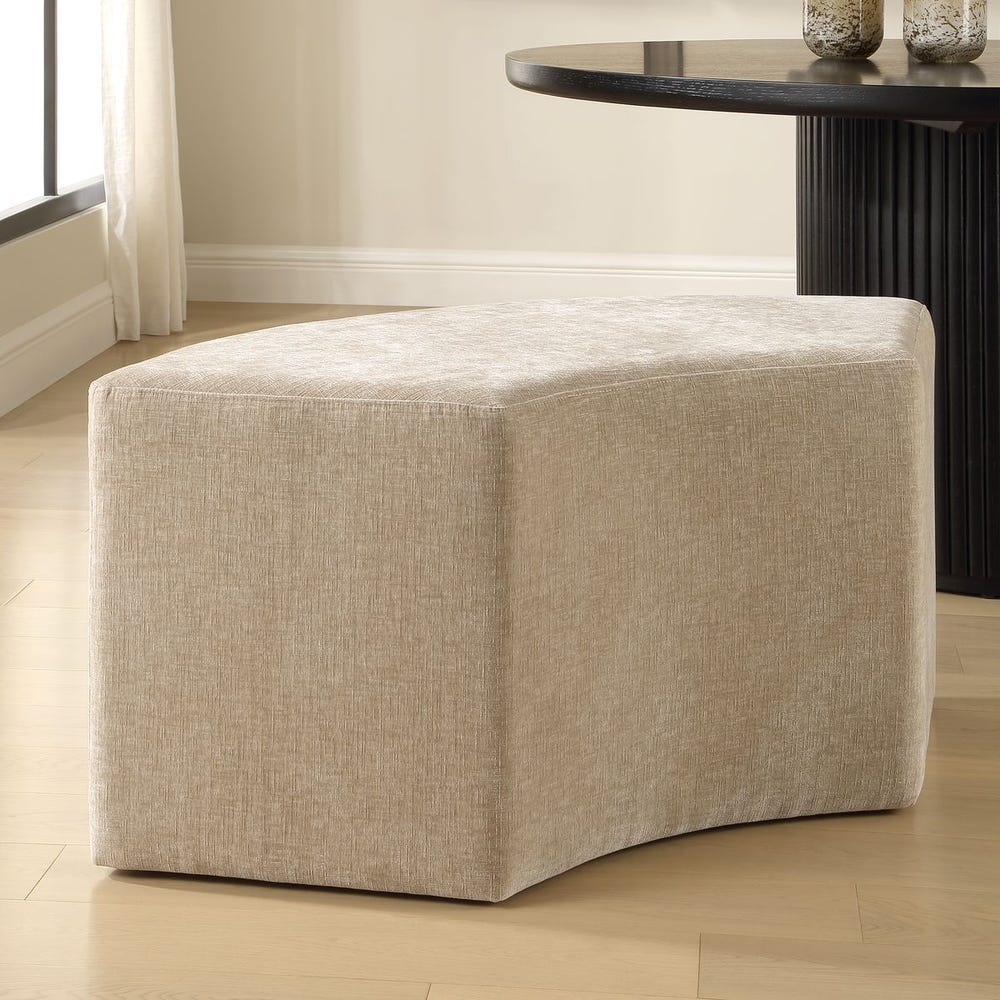 Uttermost Khai Cream Velvet Curved Bench - Image 3