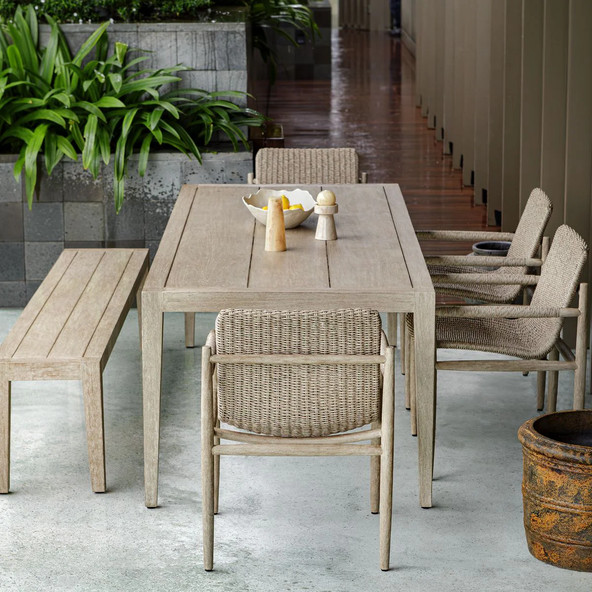 Uttermost Kirkham Contemporary Farmhouse Dining Table ~ Indoor And Outdoor Use - Image 3