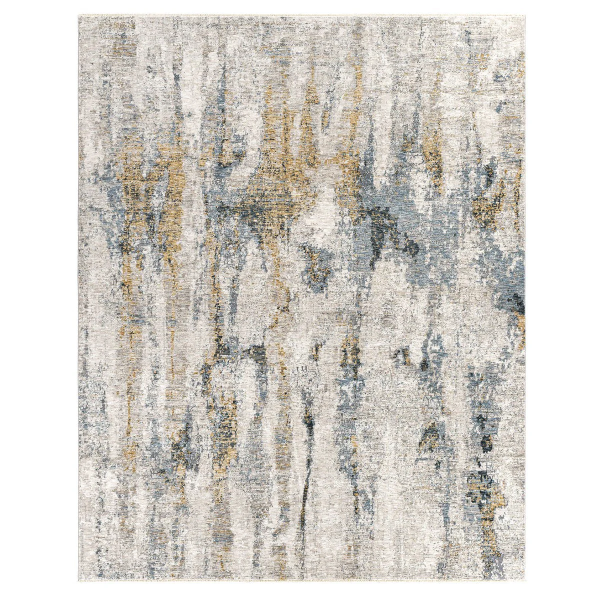 Uttermost Ladoga Beige, Cream, Gray and Denim Blue Modern Abstract Rug ~ 7'10" x 10'3"