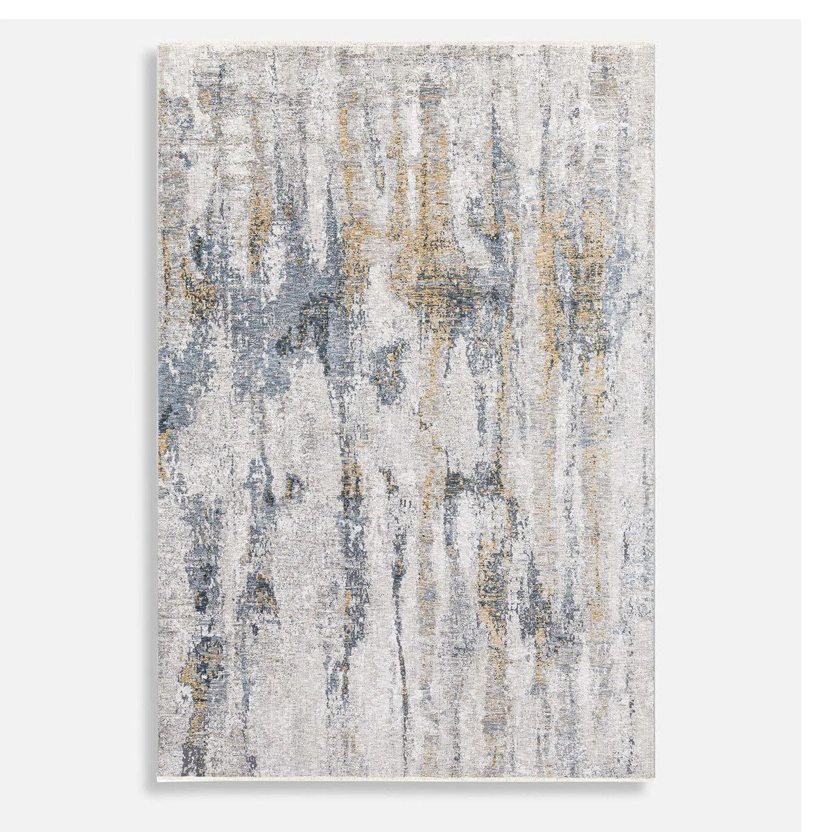 Uttermost Ladoga Beige, Cream, Gray and Denim Blue Modern Abstract Rug ~ 7'10" x 10'3" - Image 2