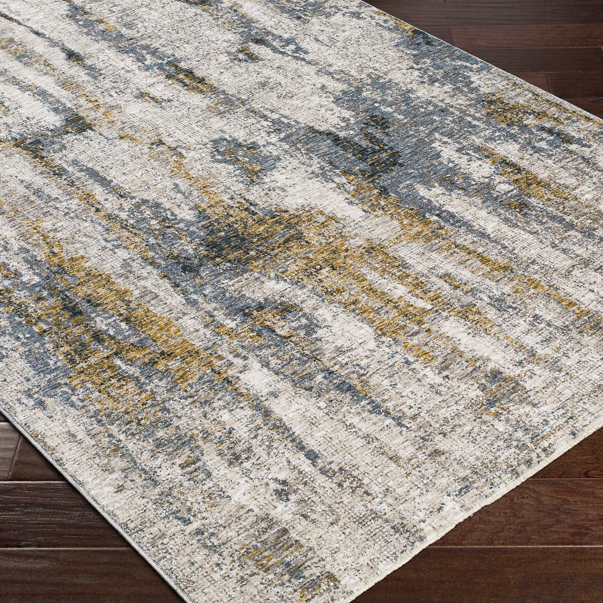 Uttermost Ladoga Beige, Cream, Gray and Denim Blue Modern Abstract Rug ~ 7'10" x 10'3" - Image 7