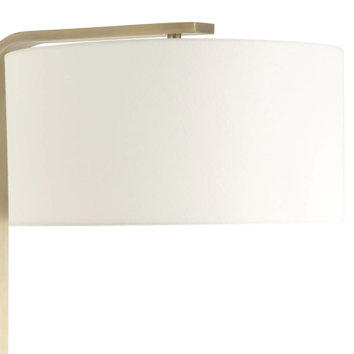 Uttermost Laight Antique Brass Floor Lamp With White Linen Shade - Image 6