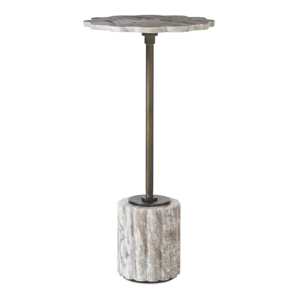 Uttermost Lana Scalloped Marble Top Drink Table - Image 2