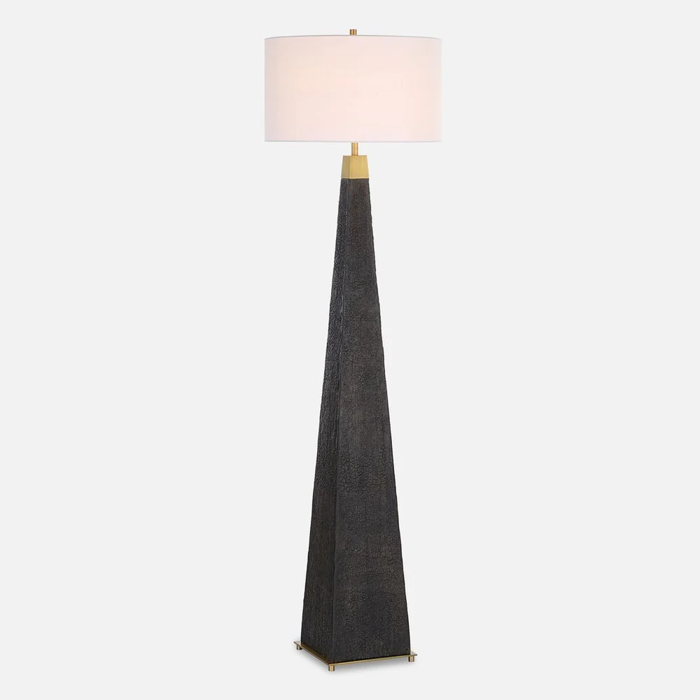 Uttermost Lathey Burned Wood Floor Lamp - Image 4