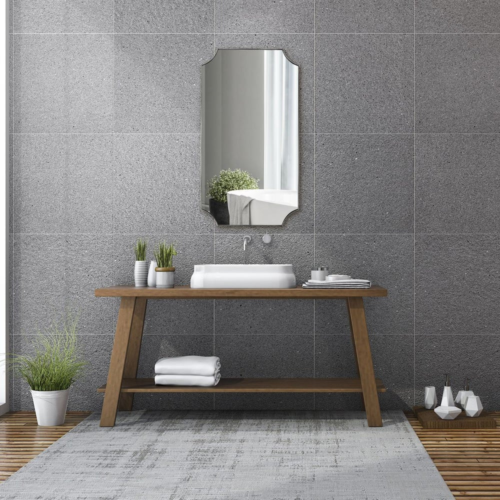 Uttermost Lennox Stainless Steel Frame Polished Nickel Mirror