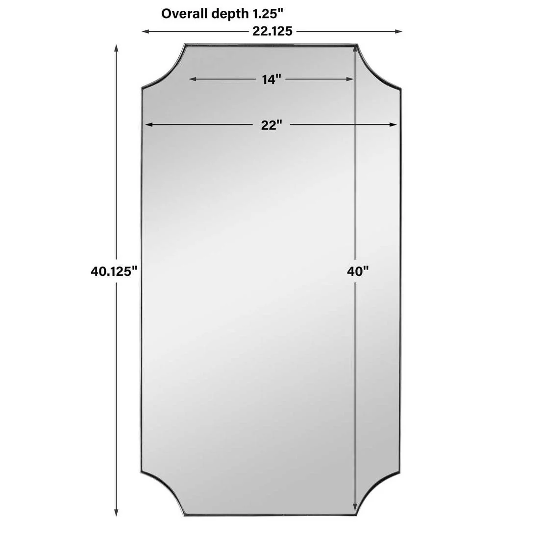 Uttermost Lennox Stainless Steel Frame Polished Nickel Mirror - Image 6
