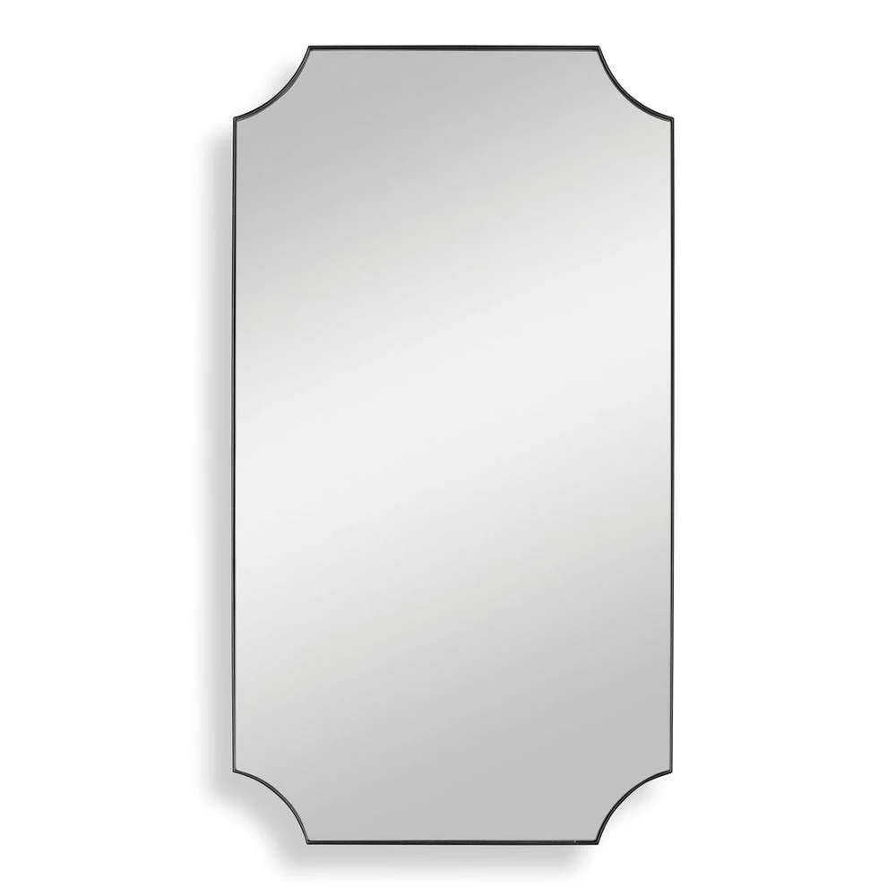 Uttermost Lennox Sleek Satin Black Frame Mirror - Image 3
