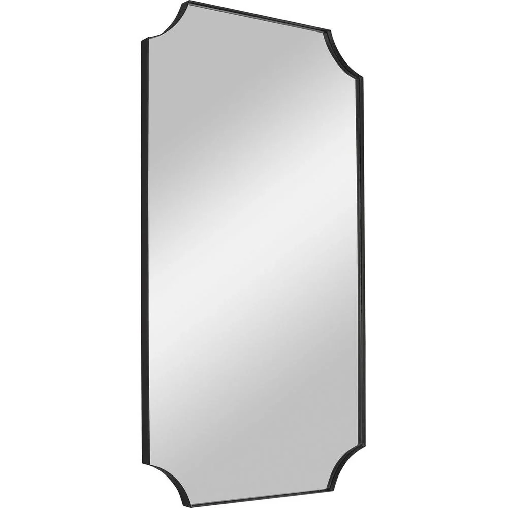 Uttermost Lennox Sleek Satin Black Frame Mirror - Image 4