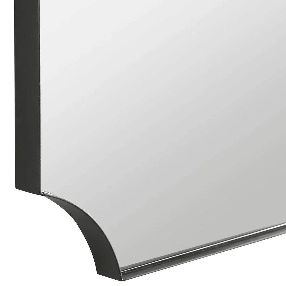Uttermost Lennox Sleek Satin Black Frame Mirror - Image 5
