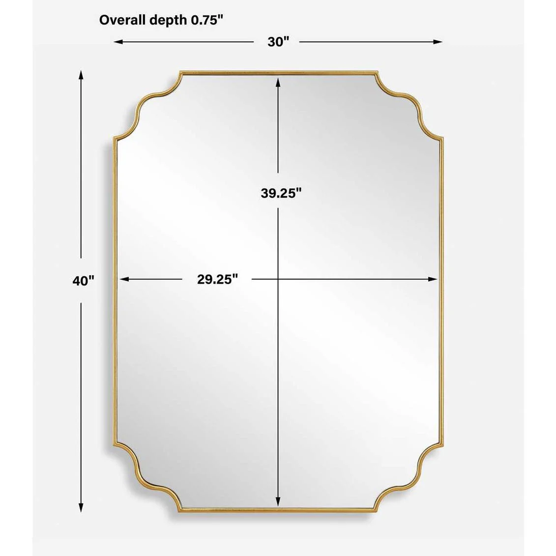 Uttermost Lennyn Antique Gold Leaf Traditional Mirror - Image 7